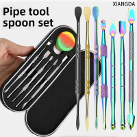 Nail art dead skin steel push Metal spoon Smoking Pipe oil cleaning Snuff spoon Candle Carving Pressing Rod Tool Men women Gift