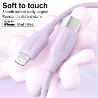 LAIHONEN USB C to Lightning Fast Charging Cable, Flexible Silicone Durable, For iPhone 13 12 11 Pro Max X XS XR iPad