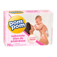 Sabonete Pom-Pom Baby Magic Óleo de Amêndoas 70g - Embalagem com 12 Unidades