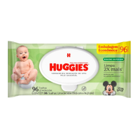 Toalhas Umedecidas Huggies Max Clean - Pacote com 96 Toalhas