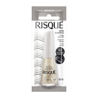 Esmalte Risqué Branco Cintilante Cristal Blister 8ml