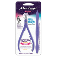 Alicate para Cutícula + Espátula Merheje Basic Lilás