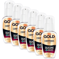 Reparador de Pontas Niely Gold Silicone Compridos + Fortes 42ml Embalagem com 6 Unidades