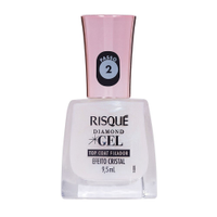 Esmalte Risqué Diamond Gel Top Coat Fixador Efeito Cristal Avulso 9,5ml