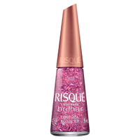 Esmalte Risqué Cravejada no Glitter Livre para Brilhar Avulso 8ml