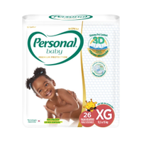Fralda Descartável Personal Premium Mega Tamanho XG - 9 Pacotes com 26 Fraldas - Total De 234 Tiras