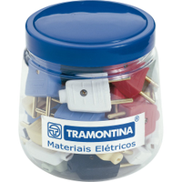 Pino Macho Tramontina 2P 10A/250V Colorido Pote - Embalagem com 42 Unidades