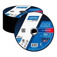 25 Discos de Corte Norton 4.1/2P BNA 115X1,0X22,23mm Azul