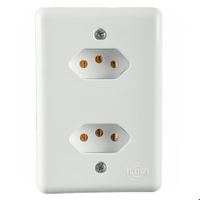 Tomada Stylus Ilumi 2 Tomadas 2 Polos + Terra com Placa 10A 250V 4x2