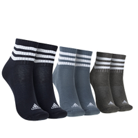 Kit de Meias Adidas Cano Médio 3 Listras Unissex