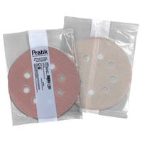 Disco Lixa Seco Pratik AR215 - 127.4mm 8 Furos com Velcro G800 - Embalagem com 10 Unidades