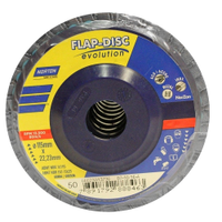 Disco Flap Norton 4.1/2P R822 G50 10 Unidades Embalagem com 10 Unidades
