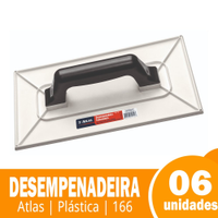 Desempenadeira Plástica Texturadora Atlas 166 - Embalagem com 6 Unidades
