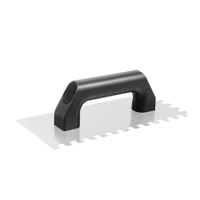 Desempenadeira Aço Dentada Cortag 12x26cm, Dentes 10x10mm, Cabo Plástico