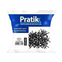 Espaçador Cruzeta Pratik para Dilatação Piso 2mm Preto - Embalagem com 100 Unidades
