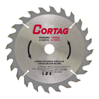 Disco de Serra Circular Cortag - Para Madeira 235mm 24 Dentes