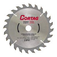 Disco de Serra Circular Cortag - Para Madeira 250mm 24 Dentes