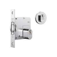Fechadura Stam 1005 Trinco Rolete Roseta Redonda Inox