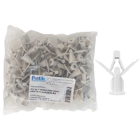 Bucha Plástica Pratik Fixação Gesso N2 Branco - Embalagem com 50 Unidades