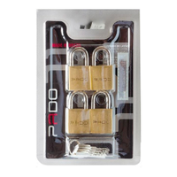 Cadeado Pado LT-30mm 4 Chaves Iguais 4 Peças SM