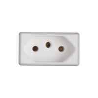 Tomada Liz Tramontina 2PT 10A/250V H35 com Placa Branca