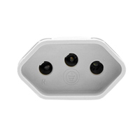 Pino Plug Fêmea Ilumi 2P+T 20A Cinza Embalagem com 10 Unidades