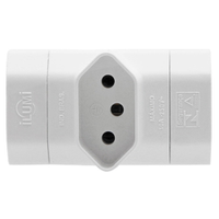 Pino Plug T Bipolar Ilumi 2P+T 10A Embalagem com 10 Unidades