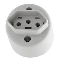 Tomada Ilumi 2P+T Bipolar Externa Redonda Cinza 10A Embalagem com 10 Unidades