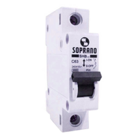 Disjuntor Soprano Din SHB-GII 1P 16A Curva C Branco