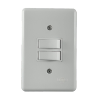 Interruptor Ilumi 1 Tecla Simples + 1 Paralela com Placa Stylus 6A 250V 4x2