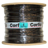 Cabo Flexível Corfio 4mmx600m Bobina 750V Preto