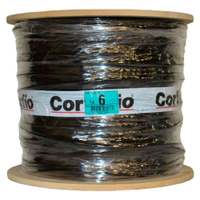 Cabo Flexível Corfio 6mmx500m Bobina 750V Preto