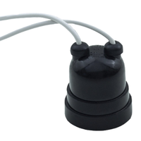 Soquete Thompson Nylon com Rabicho Pendente 250V Preto - Embalagem com 50 Unidades