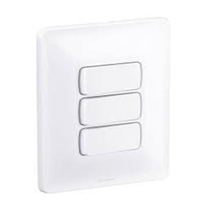 Interruptor Pial Zeffia 3 Tecla Simples 10A 250V Com Placa Branca