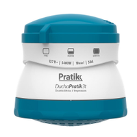 Chuveiro Ducha Pratik 3 Temperaturas, Branco/Azul Claro, 5400W