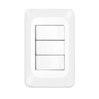 Interruptor Pial Pop 3 Teclas Simples com Placa 4X2