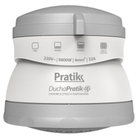 Chuveiro Ducha Pratik 4t+ 4 Temperaturas, Branco/Prata