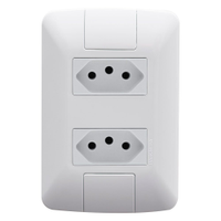 Tomada Aria Tramontina Dupla 2P+T 10A com Placa Branco