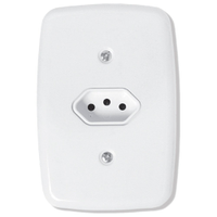 Tomada Ideale Pluzie 2P+T 20A com Placa 4x2 Branca