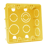 Caixa de Luz Amarela 4x4 PVC Anti-Chamas Amarela - Embalagem com 12 Unidades