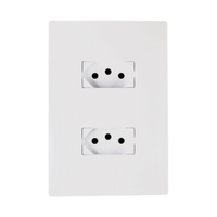 Tomada Ilumi I9 Monobloco Dupla 2P+T 10A 250V com Placa