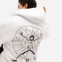 Blusão masculino de moletom felpado com capuz one piece off white