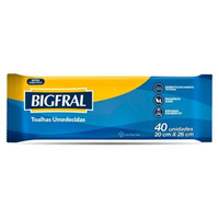 Toalhas Umedecidas Bigfral - Pacote com 40 Toalhas