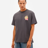 Camiseta masculina de algodão looney tunes cinza