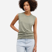 Colete básico feminino de tricot verde