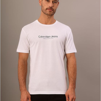 Camiseta Masculina de Algodão Slim Estampa Centro Cidades Calvin Klein Jeans - Branco Camiseta Masculina de Algodão Slim Estampa Centro Cidades Calvin Klein Jeans Branco Ggg