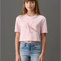 Camiseta Menina Foil Calvin Klein Jeans - Rosa Claro Camiseta Menina Foil Calvin Klein Jeans Rosa Claro 6