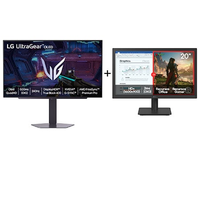 Combo Monitor LG OLED UltraGear 27GX704A-B 27" + Monitor LG LED Home & Office 20U401A-B Tela 20 HD+ - 27GX704.20U401