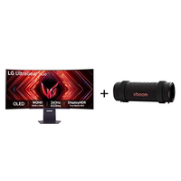 Monitor Gamer LG UltraGear OLED Curvo Tela OLED 45 + Caixa de Som Bluetooth LG xboom Grab by will.i.am - East LA - 45GS95.GRAB