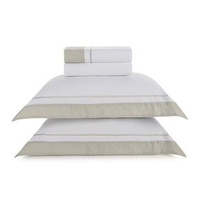 Jogo de Cama Casal 200 Fios Fiesole Branco/Grigio
